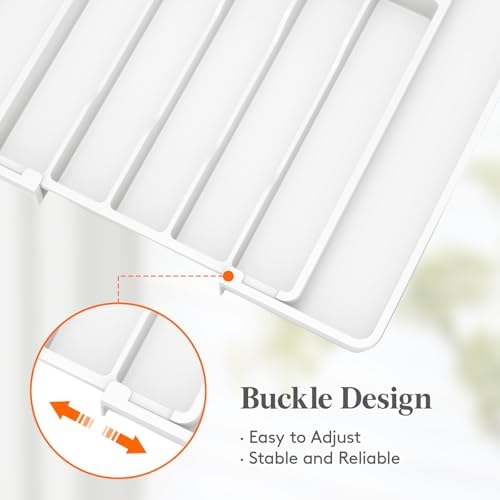 Lifewit Expandable Silverware Drawer Organizer, Kitchen Utensil Tray