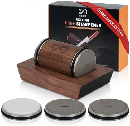 Rolling Knife Sharpener 15 & 20 Degrees Dual Angle Magnetic Knife Sharpener Kit for Kitchen & Chef Knives, Perfect Kitchen Gift