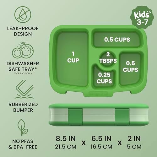 Bentgo Kids Bento-Style 5-Compartment Leak-Proof Lunch Box