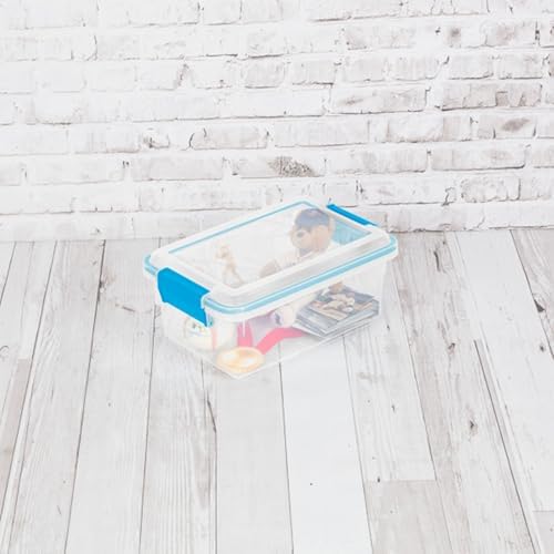 Sterilite 24-Pack Gasket Box, Weather-Resistant Storage Bins with Latching Lids, 7.5 Quart - Heavy-Duty Organizing Containers for Closet, Bathroom, and Office