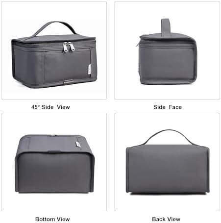 NOL Small Lunch Bag Mini Lunch Box Insulated Lunch Bag for Men/Women Leakproof Cooler Tote Bag Lightweight Nylon Waterproof Lunch Box For Work, Dark gray