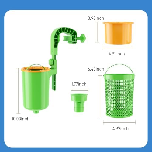 Pool Skimmer Baskets for Small Above Ground Pools, Above Ground Pool Skimmer Wall Mount, Pool Accessories for Trapping Leaves, Hair, Particles, and Floating Debris (Wall-Hung Style)