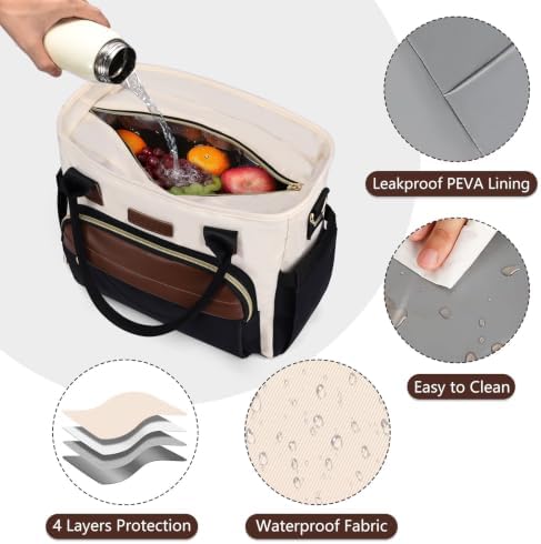 MIYCOO Insulated Lunch Bag Women, Large Tote Lunch Box for work, 18L