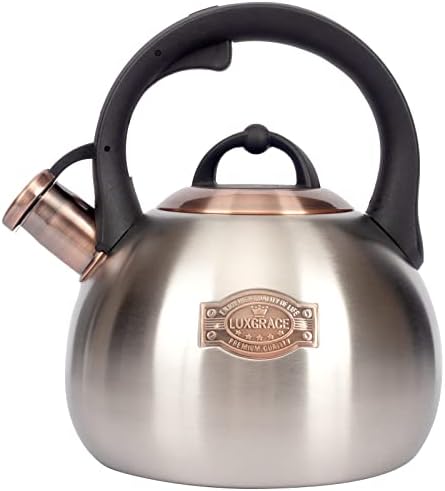 3.1 Quart Teal Whistling Tea Kettle for Stove Top, Food Grade Stainless Steel