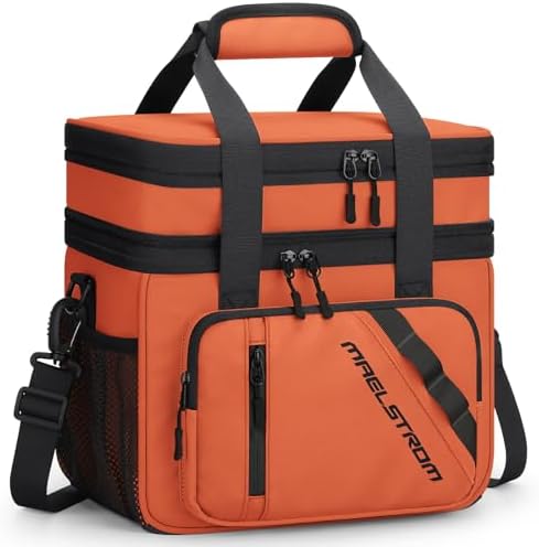 Maelstrom Insulated Lunch Box, 20L Double Deck Cooler Bag for Men Women