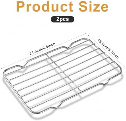 cobee1 Pc Cooling Rack For Baking, Roasting Rack Stainless Steel Wire Racks Cooling With 4 Legs, 5.3 X 8.5 Inch Rectangle Cooking Racks For Baking Cooking Roasting Oven