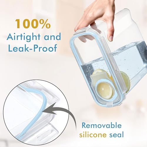 Shazo 2 PC (2.5L / 15.4Oz) Small Airtight Food Containers Storage with Lids