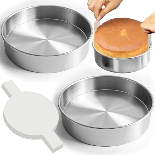 9 Inch Round Cake Pans Set of 2 with 100 Pieces Parchment Paper