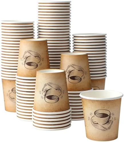 Clawsoff 300 Pack 6 oz Small Coffee Cups Disposable Paper Espresso Cups