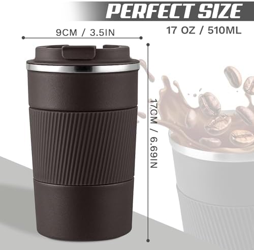 Vacuum Insulated Stainless Steel Travel Coffee Mug,Leak Proof Cup with Lid