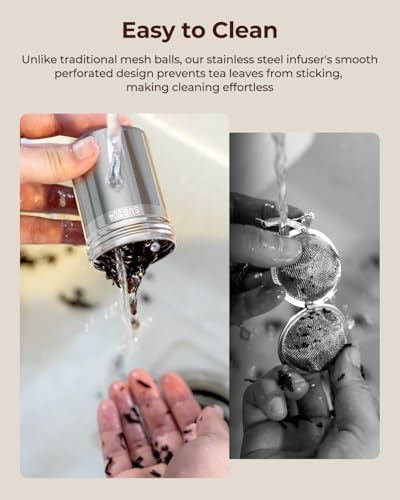 2 Pack Reinmoson Large Tea Infuser for Loose Tea & Spice Ball for Cooking