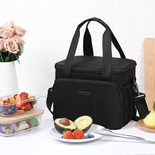 NISHEL Lunch Bag for Women, Insulated Lunch Box with Adjustable Strap