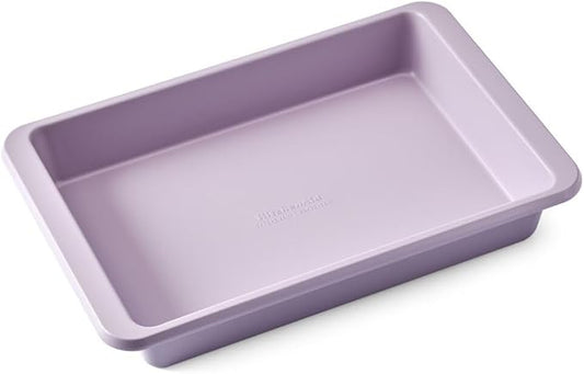 KitchenAid 9 x 13-In Nonstick Swiss Engineered Aluminized Steel Cake Pan, Dishwasher Safe, Wildflower