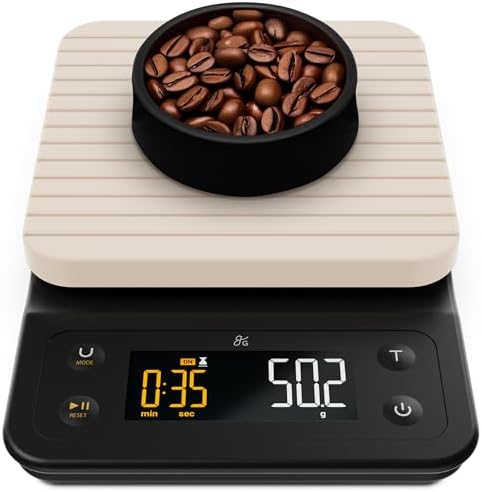 Greater Goods Coffee Scale with Timer, 0.1g Precision for Espresso & Matcha
