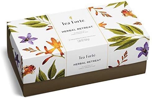 Tea Forte Tea Sampler, 20 Pyramid Infuser Bags, Premium Tea Gift Set