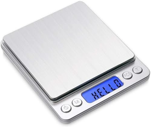 Toprime Digital Gram Scale 500g 0.01g Food Scale Kitchen High Precision