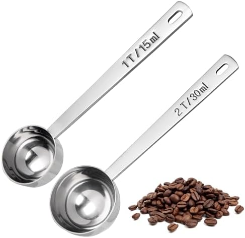 U-Taste Coffee Scoop 1&2 Tablespoon, 4.3in Long Handle Tbsp Measuring Spoon