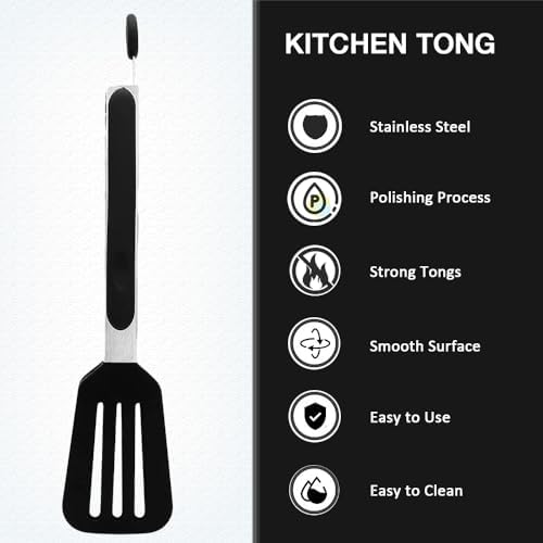 7 Inch Mini Silicone Serving Tongs with Silicone Tips Set of 2