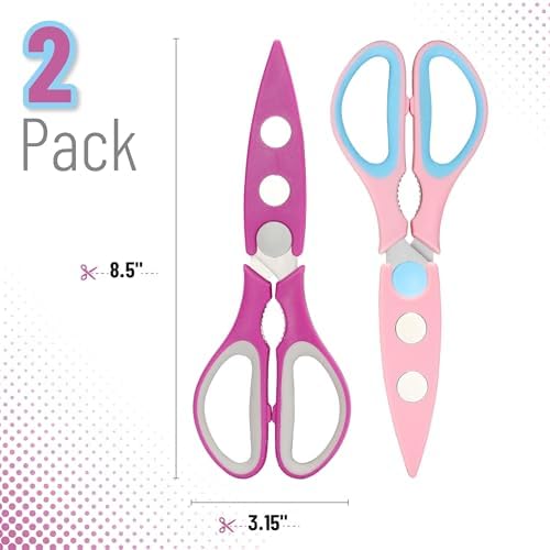 Mr. Pen- All Purpose Kitchen Shears with Protective Sheath, 2pcs, 8 Inch