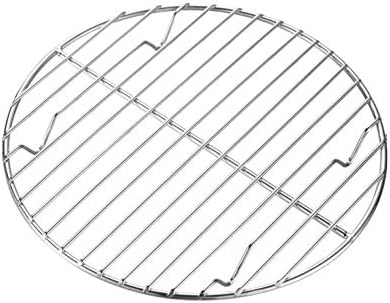 CAMPINGMOON φ8.27inch/φ21cm Round Stainless Steel Roasting Baking Steaming Cooling Rack Cooking Grid Grill Fits for 10-inch Dutch Oven W21