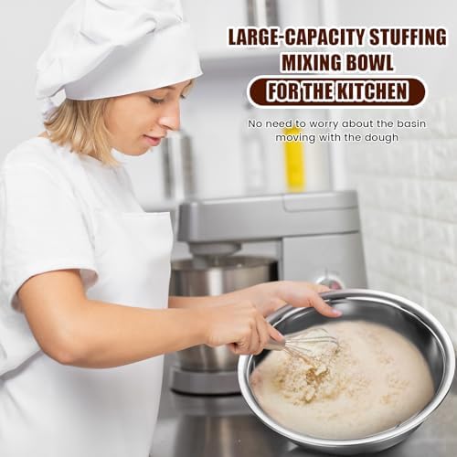 Nuogo 8 Pcs Stainless Steel Mixing Bowls Large for Salad, 16 Inch 13 Qt