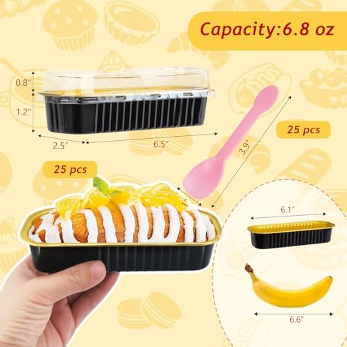 LNYZQUS Mini Loaf Pans with Lids, 6.8oz Cake Tins for Small Bake