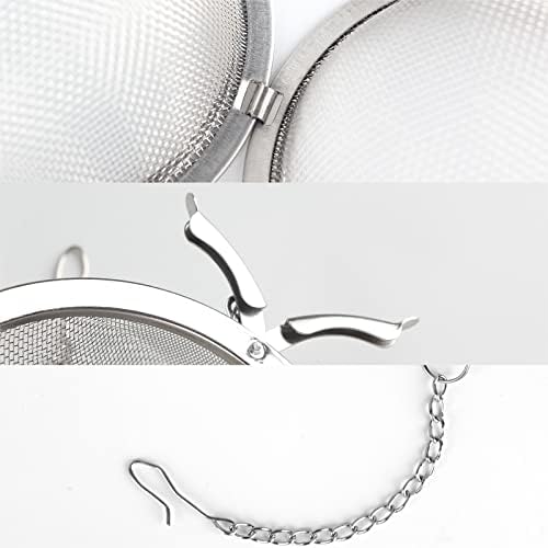 Fu Store 2pcs Stainless Steel Mesh Tea Ball 3.55 inches Tea Strainers