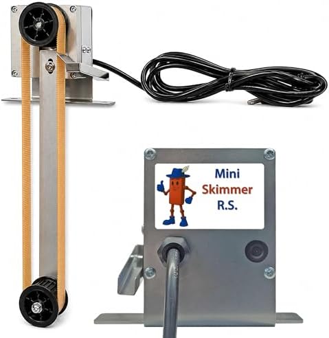 R.S. Belt Oil Skimmer, Mechanical Tramp Oil Removal for CNC Coolant Tanks, Machine Sumps, Parts Washers and Industrial Fluid Tanks (12" Reach - No Switch)