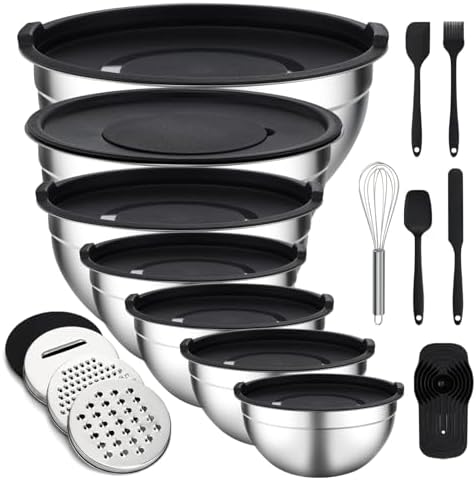 Unokit Mixing Bowls with Lids Set - 16 Pcs