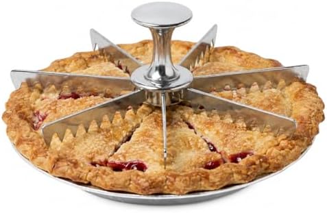 Mrs. Anderson’s Baking Pie Marker, Guideline, and Portion Divider, 8 Slice,Silver