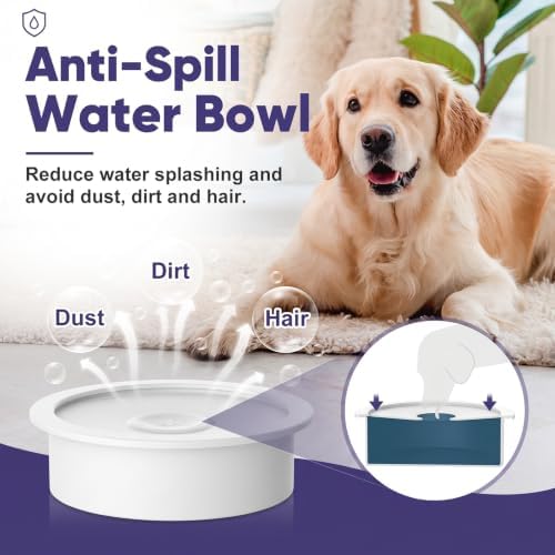 XIAZ Elevated Dog Bowls Large Breed Raised Dogs Bowl Stand Large/Medium Sized Dog Slow Feeder Dogs Bowls Food Water Stands 5 Heights Adjustable 9/11/12/14in Pet Feeder Dish Station