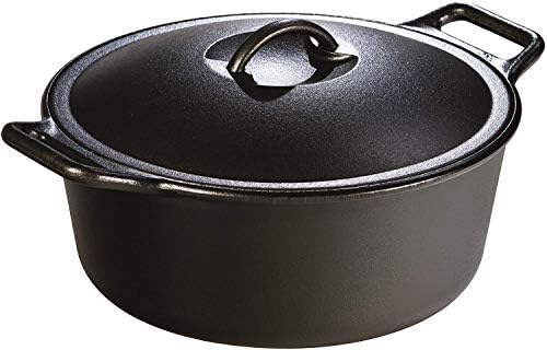 Lodge BOLD Pre-Seasoned Cast Iron Dutch Oven with Lid, 7 Quart