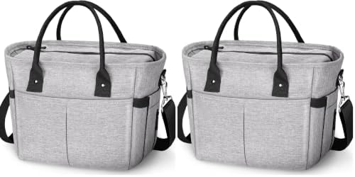 KIPBELIF Cute&Classy Roomy Insulated Lunch Bags for Women - Stylish & Functional Large Tote Adult Lunch Box for Working & Picnic (Pack of 2)
