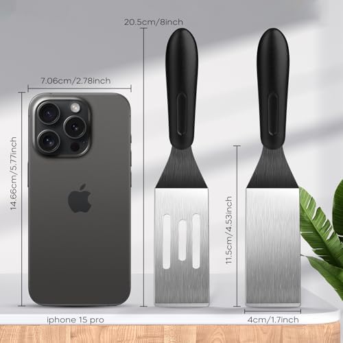 5Pcs Stainless Steel Mini Metal Spatula for Cooking Baking Serving