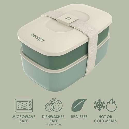 Bentgo Classic Stackable 3-Compartment Adult Bento-Style Lunch Box