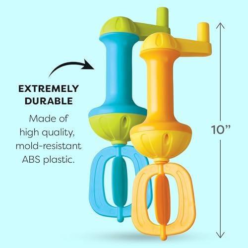 HABA Kids Bubble Bath Whisk 2 Pack - Bath Toys for Sensory Play, Motor Skill Development, Water Play and Bath Time Fun