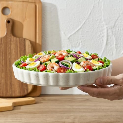 Ceramic Pie Pan for Baking[10 inch],NonStick Ceramic Quiche Baking Dish