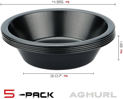 5" Mini Pie Pans, 5 Pack Nonstick Baking Tins for Cake & Meat