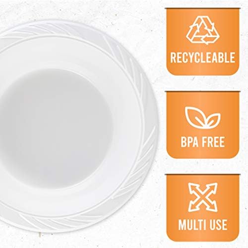 200 Count Disposable 18 ounce White Plastic Soup Bowls