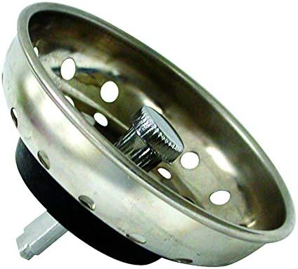 Danco 88275 3-1/4 inch Kitchen Sink Basket Strainer Splash Guard with Stationary Post, Stainless Steel