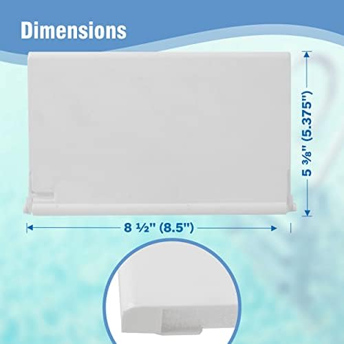 Calvana Exact Replacement 516252 White Weir Gate Assembly - Compatible with Bermuda Gunite Skimmer and Bermuda Skimmers - Vinyl Weir Gate Assembly - 8 1/2 Inches x 5 3/8 Inches