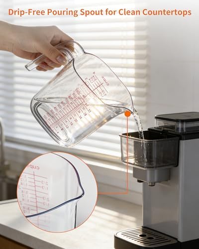 -BINGBING- Measuring Cups Set of 3, Plastic, Nesting Design, Pour Spout