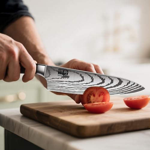 SHAN ZU Japanese Chef Knife Set 5 PCS, High Carbon Stainless Steel