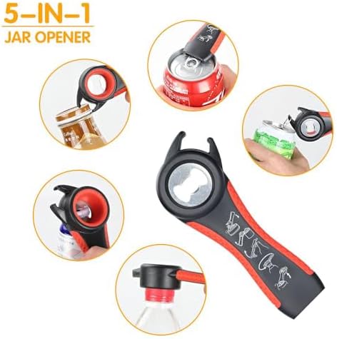 Jar Opener & Bottle Opener for Seniors with Arthritis, Weak Hands, 4-Pieces