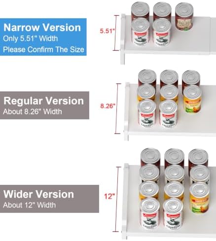 Narrow Expandable Cabinet Shelf Organizer, Kitchen Countertop Storage