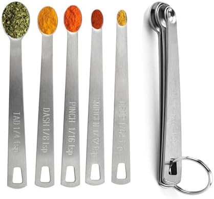 Measuring Spoons,Includ 1/4 tsp, /8 tsp,1/16 tsp,1/32 tsp,1/64 tsp
