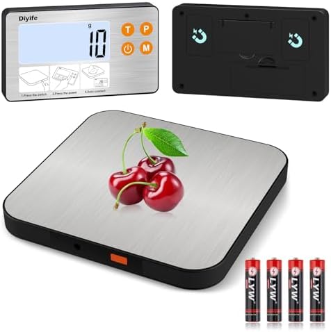 33lb Food Scale with Split Display, Diyife 1g/0.1oz Digital Kitchen Scales