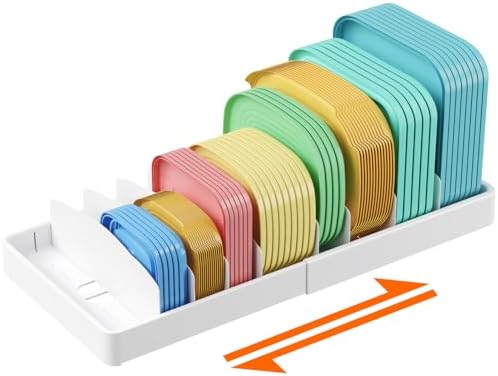Lifewit Kitchen Cabinet Organizer for Food Contanier Lid with 9 Sections