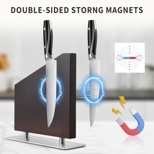 Magnetic Knife Block Without Knives,Magnetic Universal Stands with Strong Enhanced Magnets Strip Kitchen Storage Cutlery Large Organizer ，Knife Holder for Kitchen Organizer