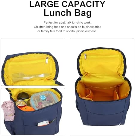 NOL Insulated Lunch Bags for Women Cooler Bag Lightweight Nylon Waterproof Lunch Box for Work